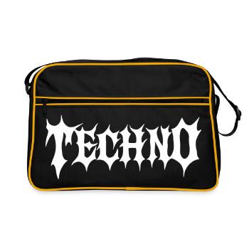 Gothic Techno logo - Retro Bag - black/gold - Front