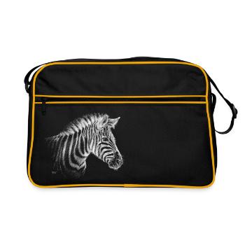 Bronko55 No.54 – Zebra - Retro Bag - black/gold - Front
