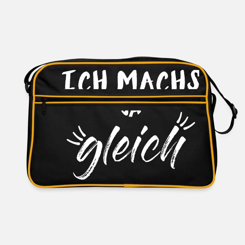 Ich machs ja gleich - weiß Retro Tasche