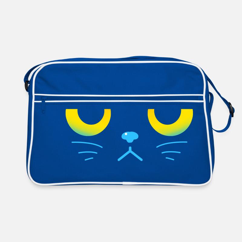 Curious Black Cat Eyes Retro Bag