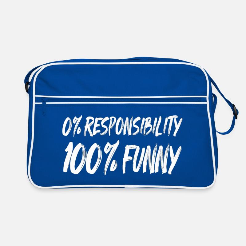 0% Responsibility 100% Funny Retro Bag