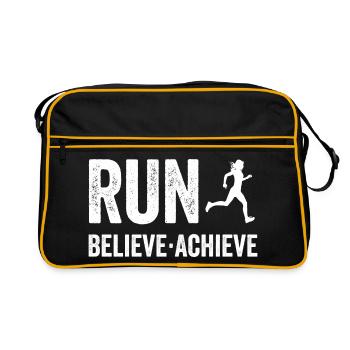 Marathon - Courir. Croire. Accomplir. - Sac Retro - noir/or - Devant