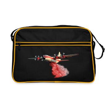 Avion de lutte contre les incendies C-130 - Sac Retro - noir/or - Devant
