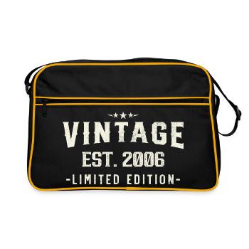 20 Years 2006 Vintage Birthday Gift - Retro Bag - black/gold - Front