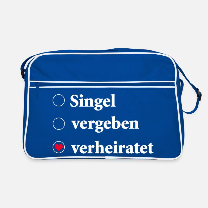Sélection du statut de la relation Célibataire - Coeur marié Sac Retro