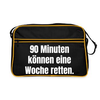 90 minutes save a week - Retro Bag - black/gold - Front