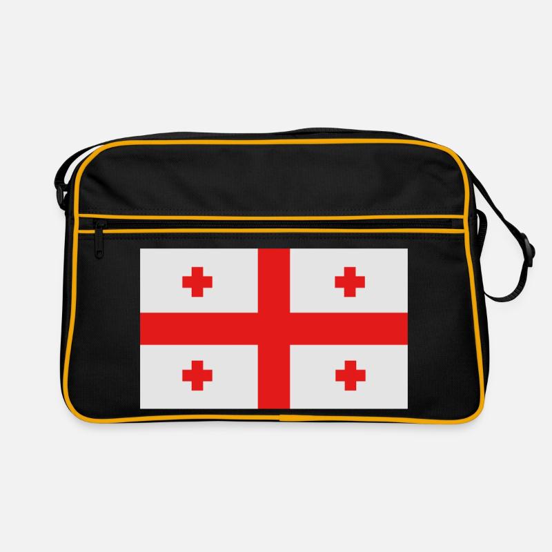 Georgische Flagge Retro Tasche
