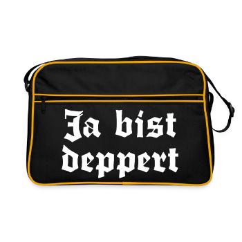 Ja bist deppert - Sac Retro - noir/or - Devant