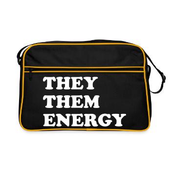 They Them Energy - Retro Tasche - Schwarz/Gold - Vorne