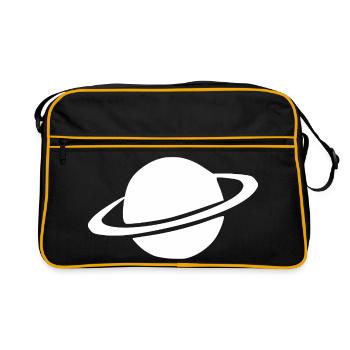 Space Astronaut Gift - Retro Bag - black/gold - Front