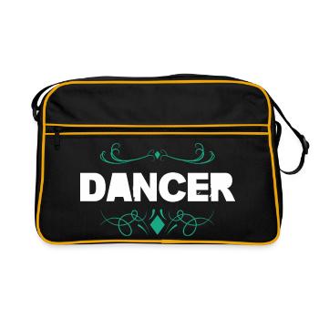Dancer: Strong typo with ornaments - Retro Bag - black/gold - Front