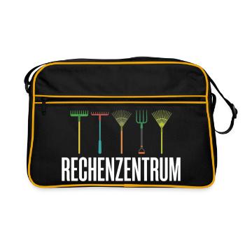 Rechenzentrum Gärtner Garten Gartenarbeit - Retro Tasche - Schwarz/Gold - Vorne