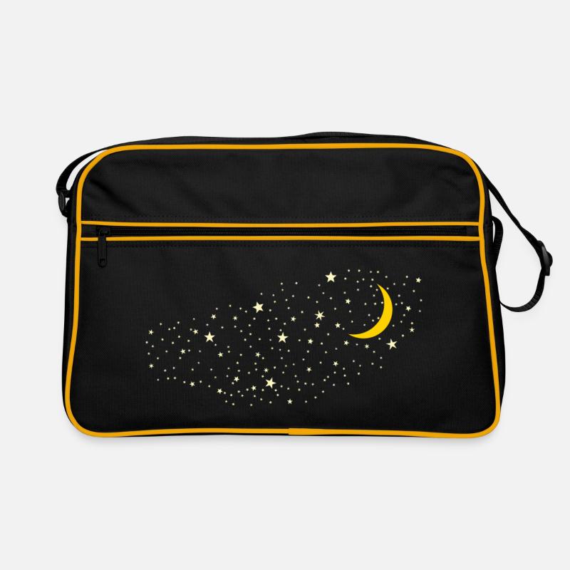 Mond und Sterne | Sternenhimmel Retro Tasche