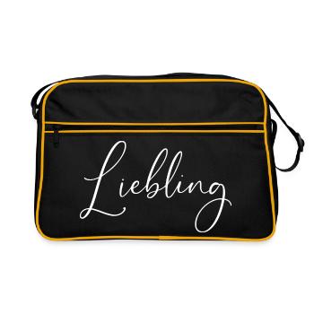 darling / handwriting design - Retro Bag - black/gold - Front
