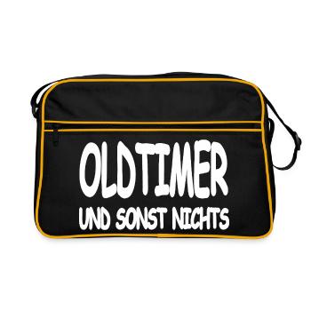 Oldtimer - Retro Tasche - Schwarz/Gold - Vorne