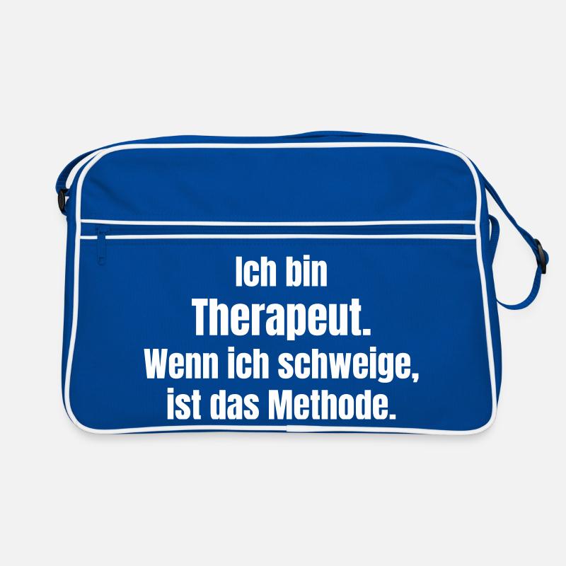 Ich bin Therapeut Schweigen ist Methode Retro Tasche