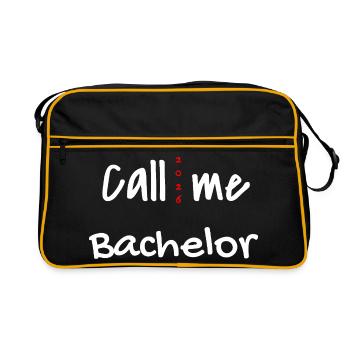 Bachelor 2026 Abschluss Promotion Sponsion - Retro Tasche - Schwarz/Gold - Vorne