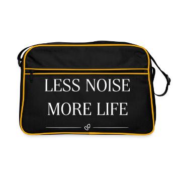 Less noise, more life Statemant - Retro Bag - black/gold - Front