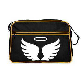 Symbole de l’Ange des Ailes - Sac Retro - noir/or - Devant