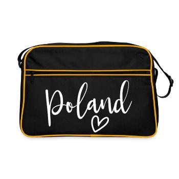 Amour des femmes du cœur de Pologne - Sac Retro - noir/or - Devant