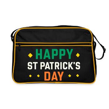 Happy St. Patrick's Day Festive T-Shirt - Retro Bag - black/gold - Front