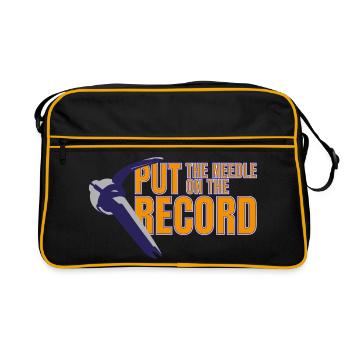 Needle on the plate - Retro Bag - black/gold - Front