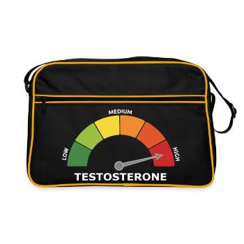 Testosterone Weight Training Gym Pumper Low Cortisol JGA - Retro Bag - black/gold - Front