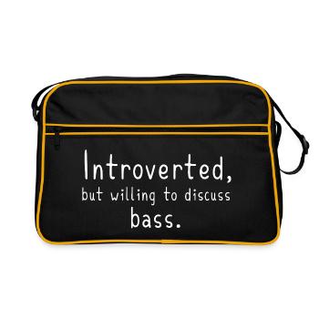 Bassiste introverti Musique drôle Cadeau de la basse - Sac Retro - noir/or - Devant