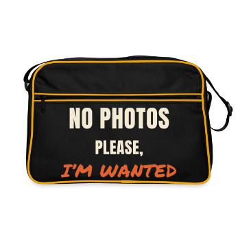 Pas de photos s’il vous plaît. Déclaration de « je suis recherché » - Sac Retro - noir/or - Devant