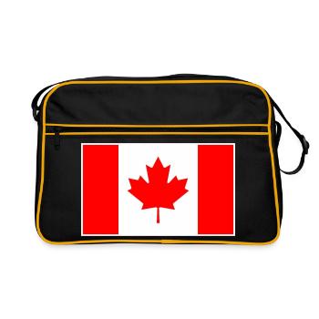 Canada Flag Classic Frame - Retro Tasche - Schwarz/Gold - Vorne