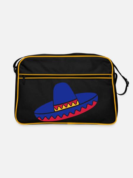 Sombrero Azul de Fiesta - Retro Bag - black/gold - Front