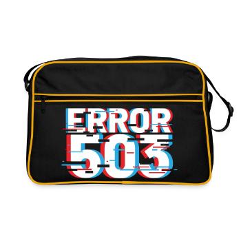 Error 503 Glitch - Retro Bag - black/gold - Front