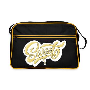 Sweet Script Typography Design - Retro Bag - black/gold - Front