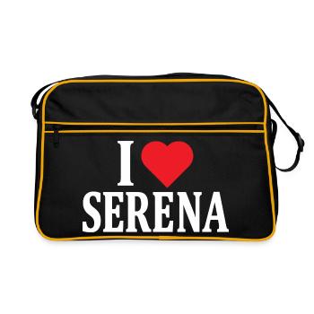 t-shirt I love Serena t-shirt gift idea - Retro Bag - black/gold - Front