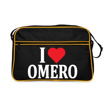 t-shirt I love Homer idée cadeau t-shirt - Sac Retro - noir/or - Devant