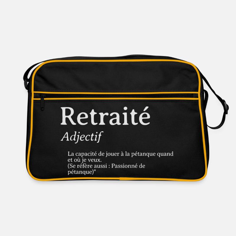 Retraité définition Adjectif pétanque Sac Retro