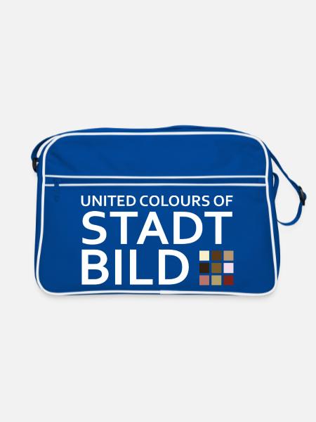 Paysage urbain - Sac Retro - bleu/blanc - Devant