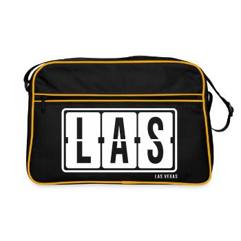 Las Vegas LAS, sweat à capuche, T-shirt, casquette souvenir de la ville - Sac Retro - noir/or - Devant