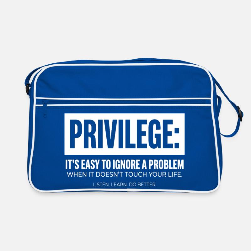 Déclaration de privilège Typographie Motif du texte Sac Retro