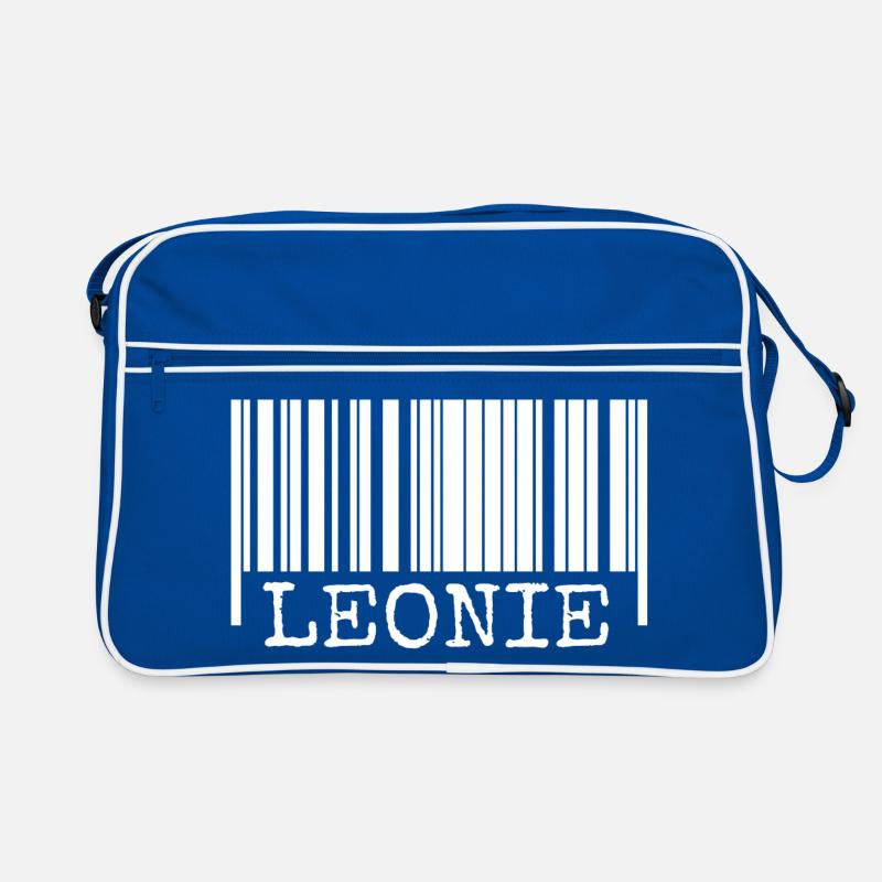 Leonie als Strichcode Retro Tasche