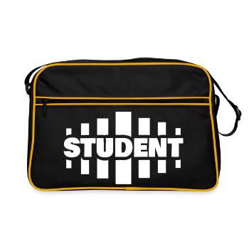 Étudiant - Sac Retro - noir/or - Devant
