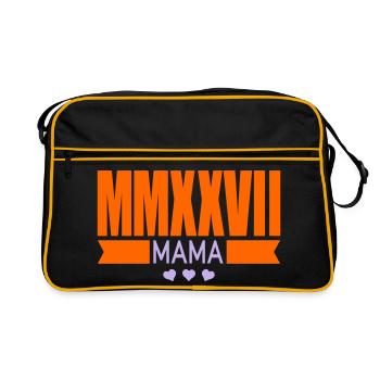 Annonce du bébé 2027 - Maman - Sac Retro - noir/or - Devant