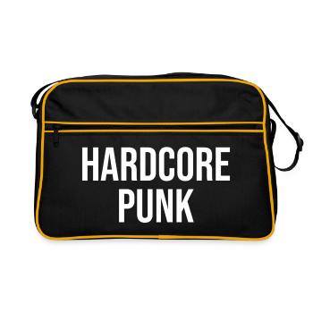 Hardcore Punk Typography - Retro Bag - black/gold - Front