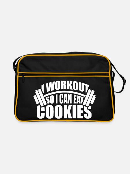 Cookie Plätzchen Keks - Retro Tasche - Schwarz/Gold