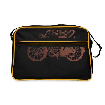 Simson SR2 rubinrot - Retro Tasche - Schwarz/Gold - Vorne
