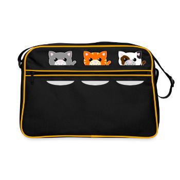 Sweet cats - Retro Bag - black/gold - Front