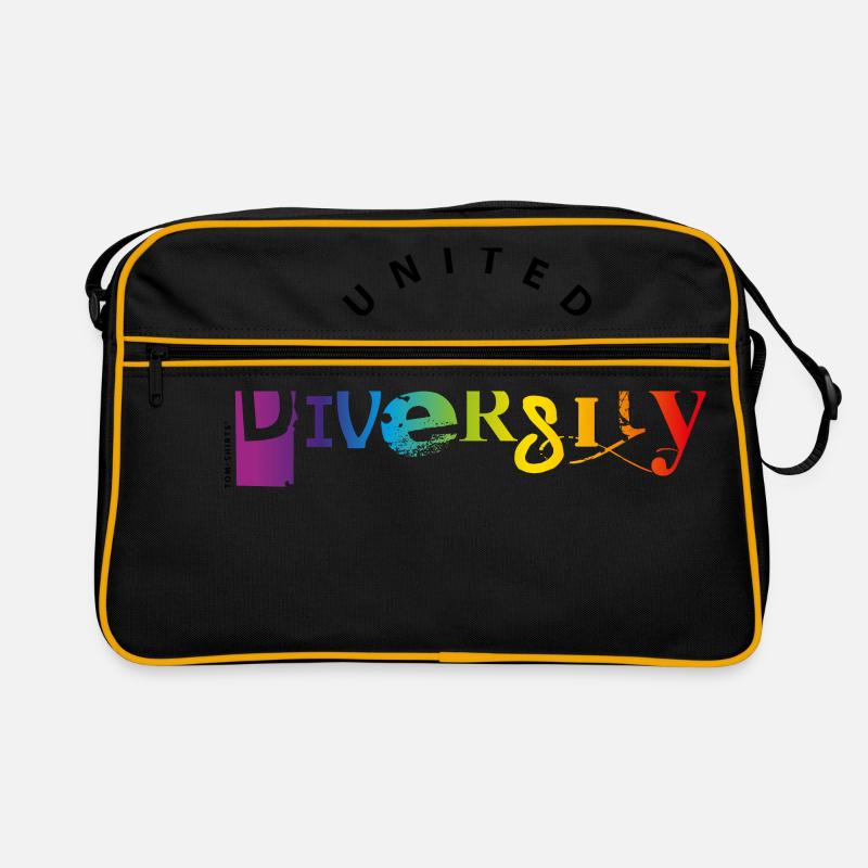 diversity/ Vielfalt 2 - Retro Tasche - Schwarz/Gold