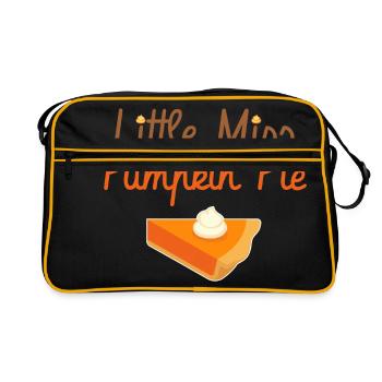 Petite tarte à la citrouille - Citrouille Halloween - Sac Retro - noir/or - Devant