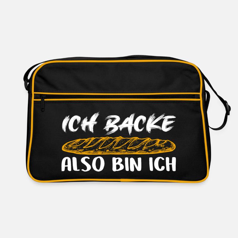 Ich backe also bin ich - Brot backen mein Hobby Retro Tasche