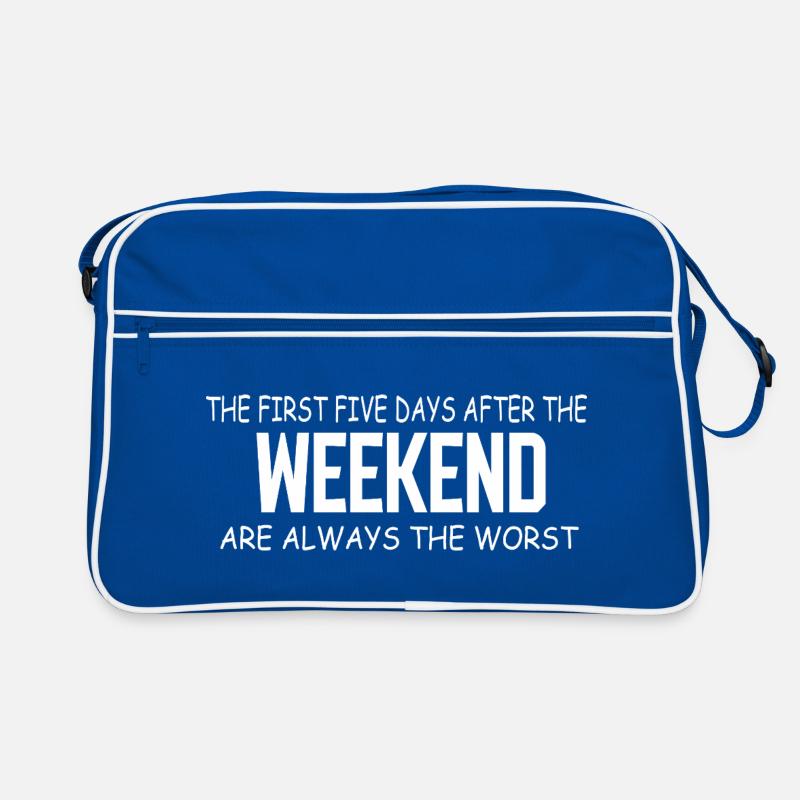Weekend Blues: The First Five Weekdays Retro Bag